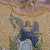 Auch hier ein, mit Liebe zum Detail, dargestellter Engel an der Wand.