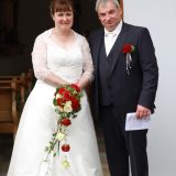 Das glÃ¼ckliche Brautpaar Monika und Horst-Peter wird ...