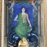 Auf dem AltargemÃ¤lde ist die Hl. Margareta zu sehen, die auf einem Drachen sitzt (Quelle: https://de.wikipedia.org/wiki/St._Margareta_(Aiterhofen)).
