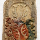 ... Wappenstein (Granit mit Resten einer farbigen Fassung). Seine Inschrift lautet: "Ulreich. Poyssel. anno: m.cccc.lvii".