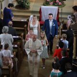 Judith Wagner begleitet an der Orgel das Brautpaar Marion und Johannes beim ...