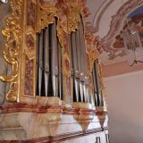 Sebastian Obermeier begleitete Bettina Thurner an der historischen Orgel in der Grafenkirchener Pfarrkirche.