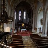 Noch ist sie leer: die Wallfahrtskirche Mariä Himmelfahrt auf dem Bogenberg.